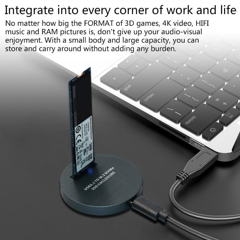 USB 3.1 Type-C to PCI-E M.2 NVMe SSD Enclosure Adapter Converter for Windows OSX