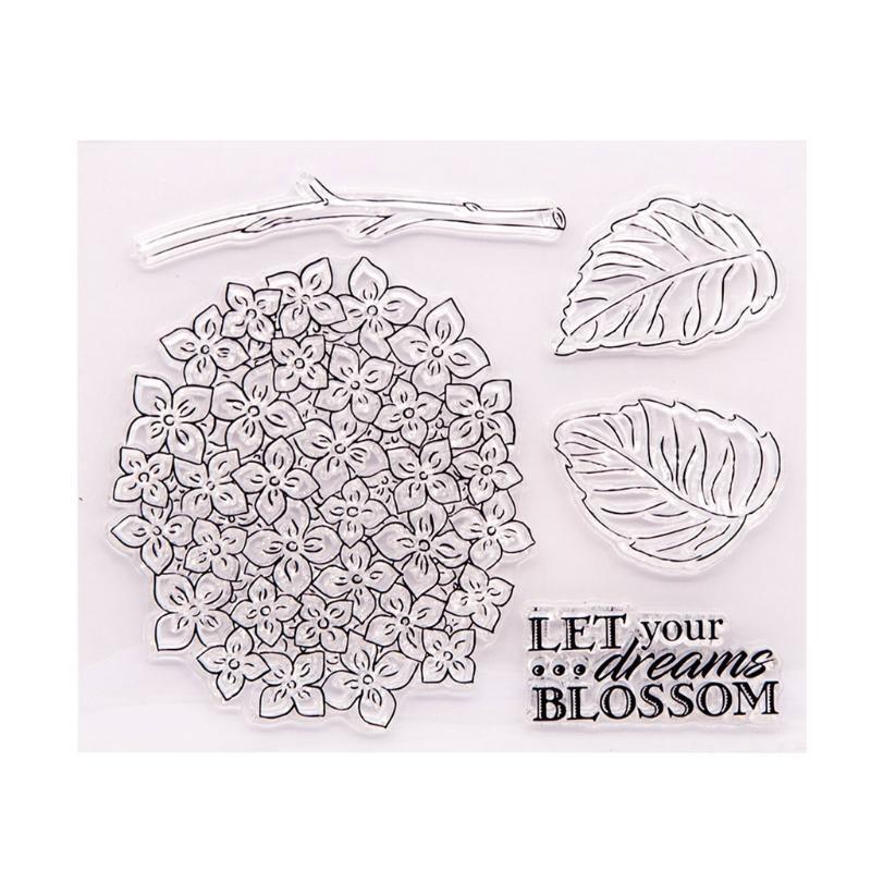 Flower Leaf Silicone Clear Seal Stamp DIY Scrapbooking Embossing Photo Album