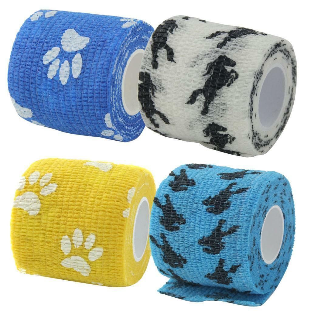 2Pcs Pet Cohesive Bandage  Tape Band Kitten   Sports Injury