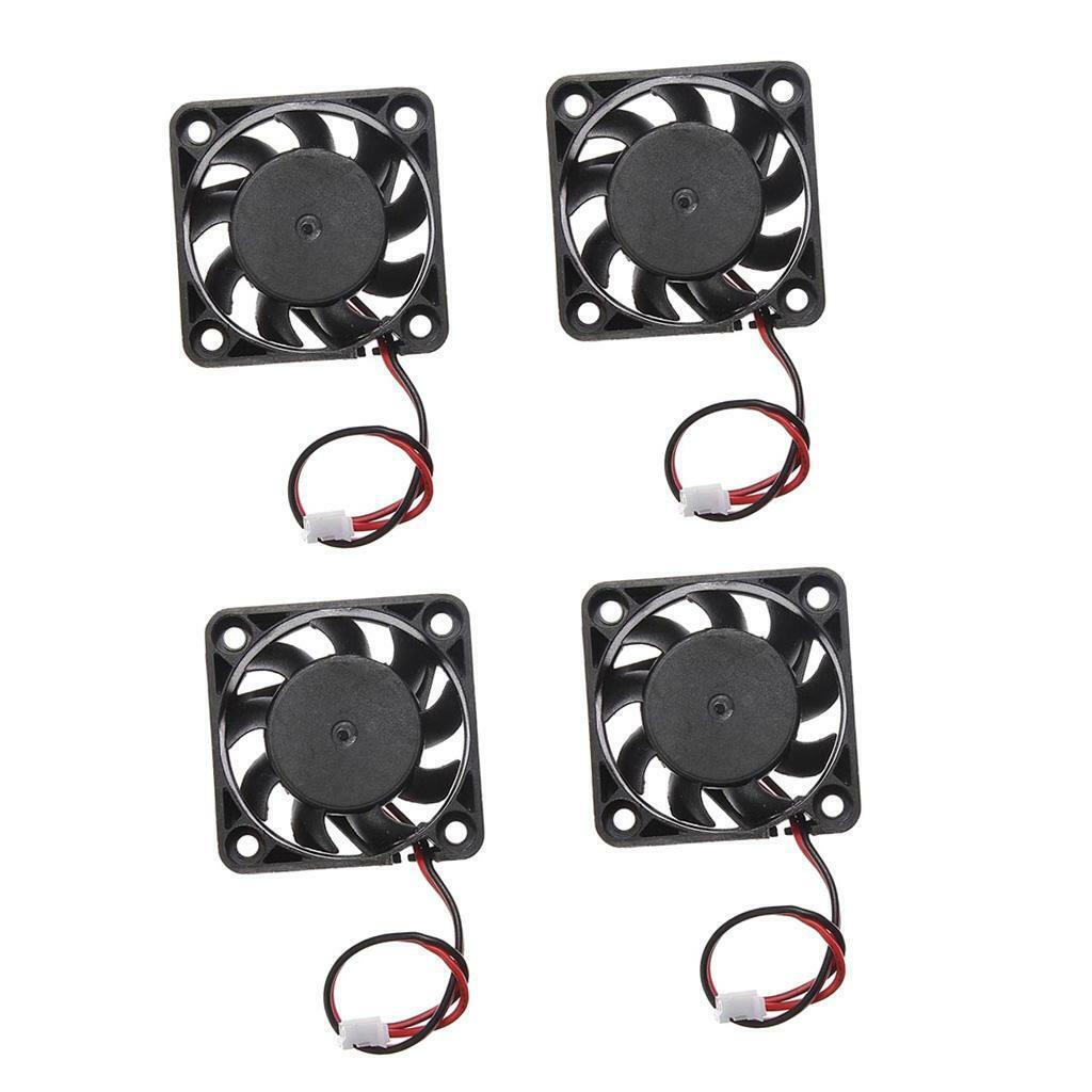 4x DC Plastic Desktop Cooling Fan Radiator Cooler 40mm Grill For Desktop
