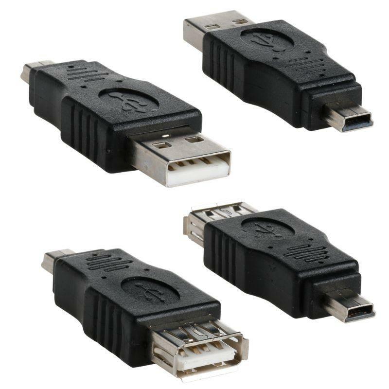 10pcs OTG 5 pin F/M mini changer adapter converter USB male to female micro USB