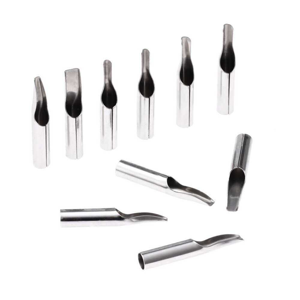 10Pcs Tattoo Nozzle Tips Professional Tattoo Nozzle Tips Kit 304 Stainless Steel