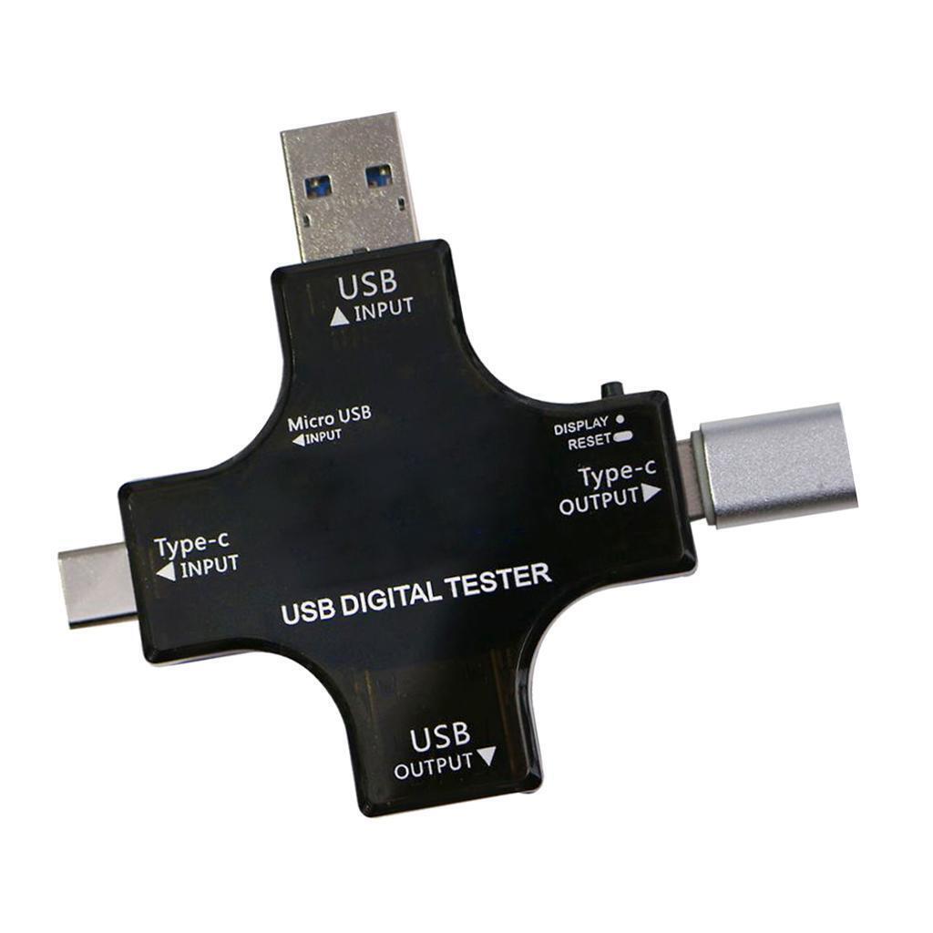 Usb Power Meter Testers, Multi Functional 2In1 TypeC Usb , Lcd Digital
