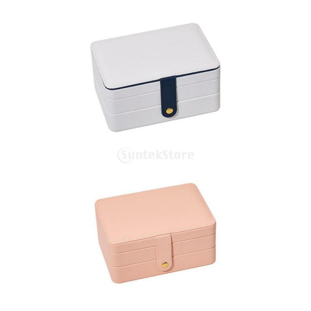 2x Jewelry Boxes Organizer Rings Display Case Showcase with hanging hooks