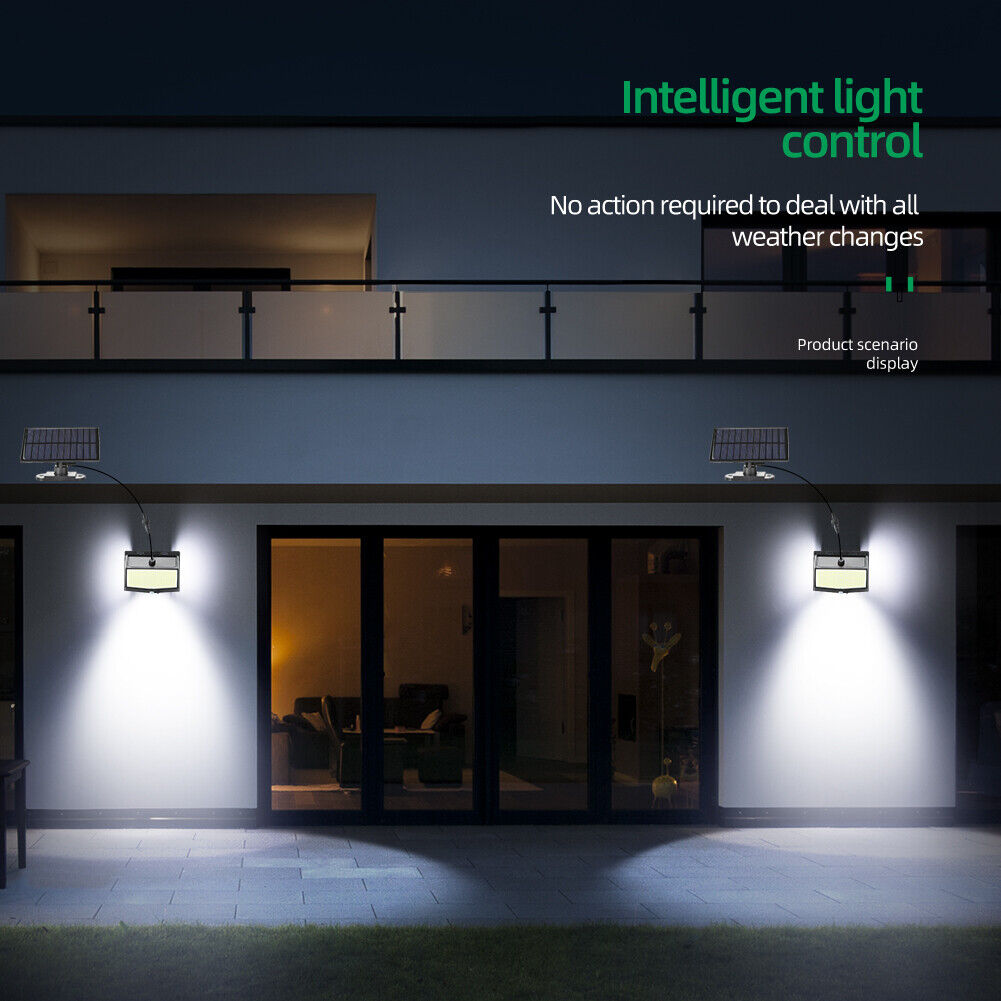 468LED Solar Lights Outdoor Motion Sensor 3 Modes Garden Street Wall Lamps