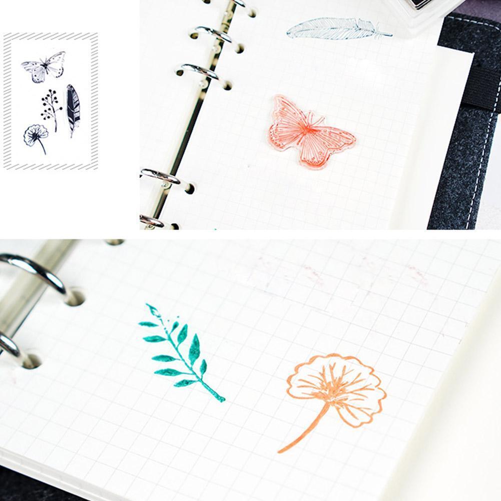 Flower Leaf Transparent Silicone Seals DIY Stamp Scrapbook Album Decor Gift