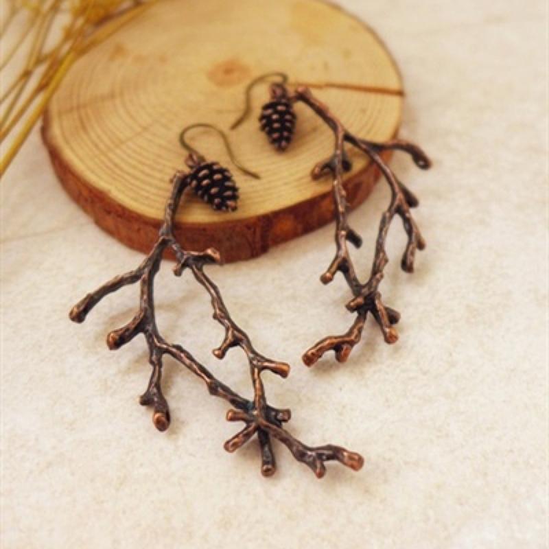 Unique Tree Branch Earrings Statement Fishhook Earring Birthday Xmas Gifts
