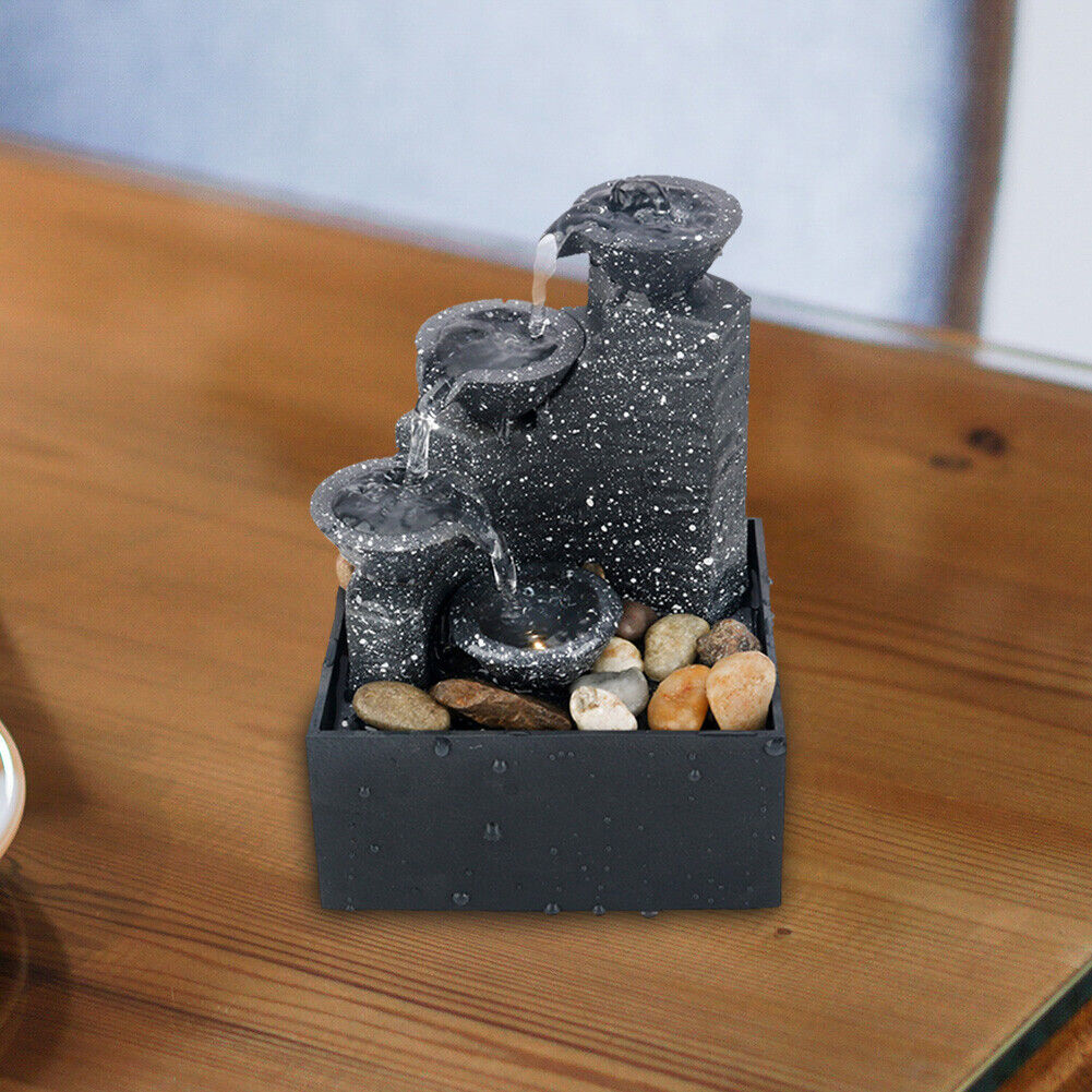 Water Fountain Desktop Ornaments Flowing Waterfall Gather Luck Feng Shui