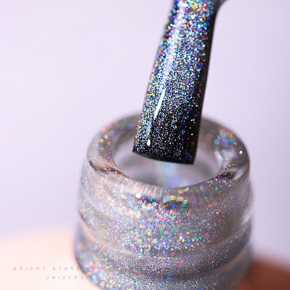 Cat Eye Nail Gel Holographic Glitter Magnetic Gel Colorful Reflective Glitter