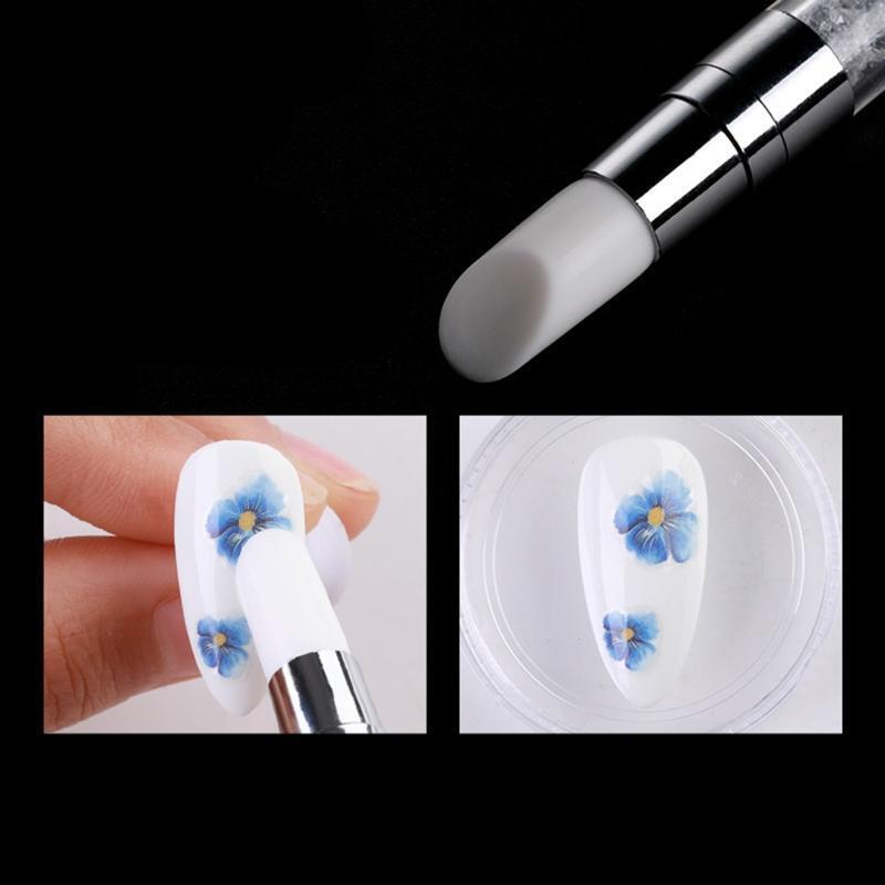 Dual Heads Silicone Nail Art Sculpture Pen  Nail Emboss Carving Pen Manicure