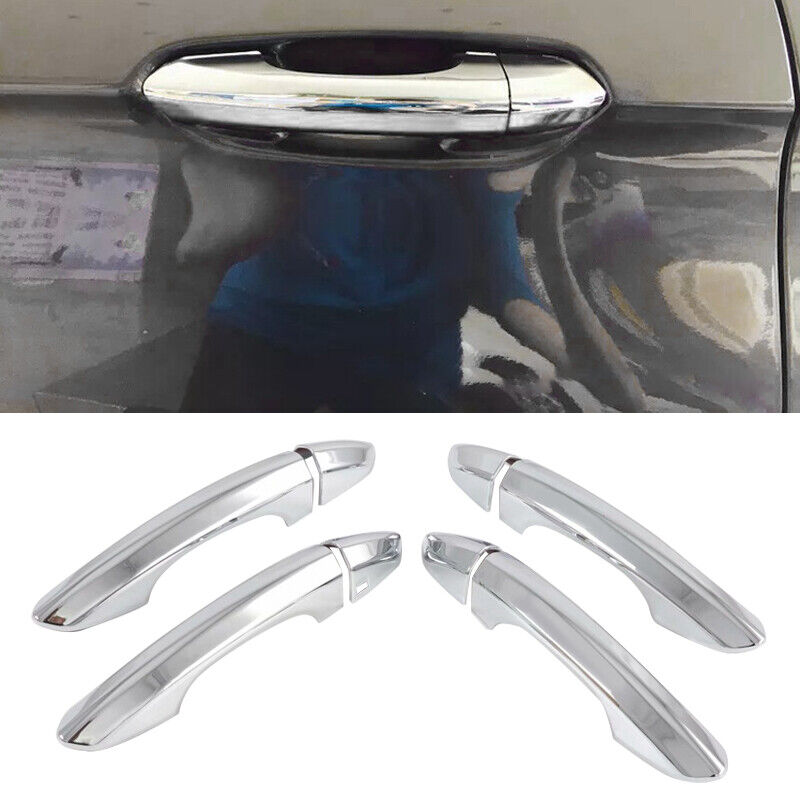 Chrome Door Handle Cover Trim Fit For Ford Edge 2015-2021 4-Door Part
