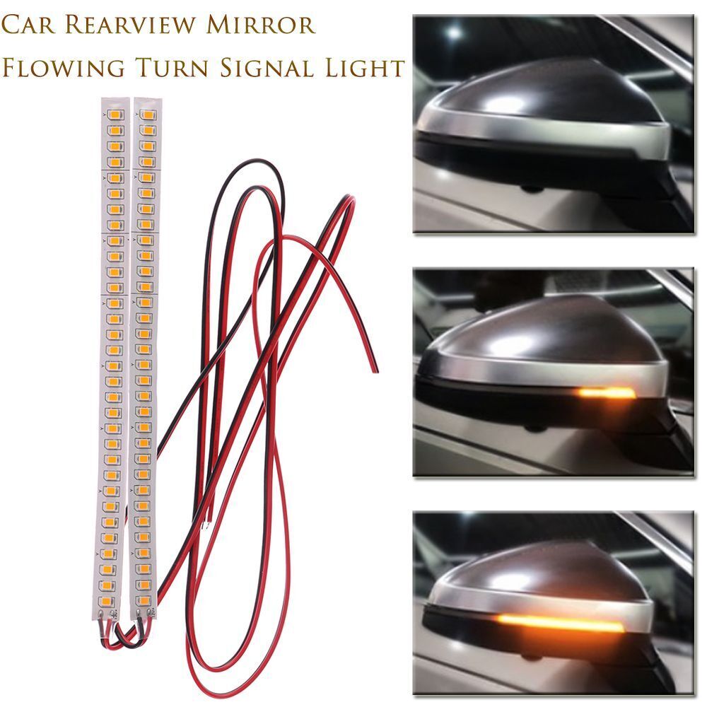 Turn Signal Light Car Rearview Mirror Indicator Lamp LED Streamer Strip Decoded