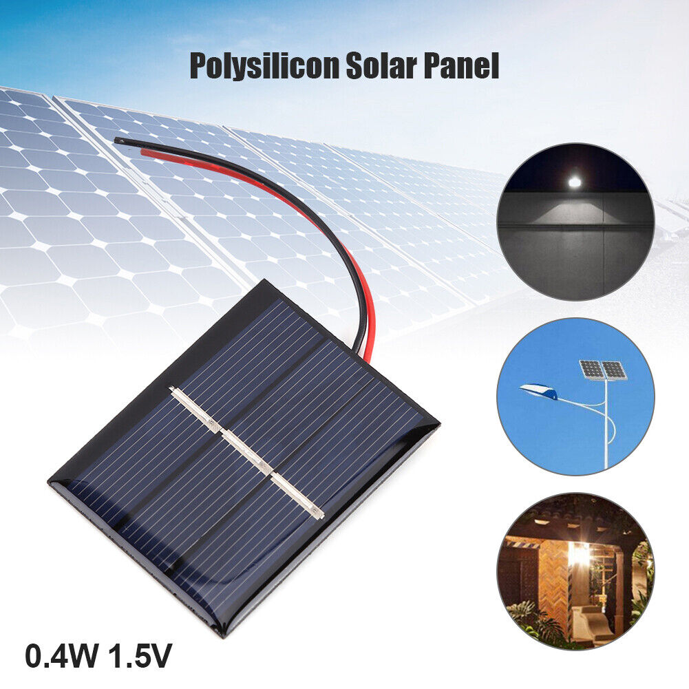 1.5V Solar Panel with Wire Mini Solar System DIY for Battery Charger (2pcs)