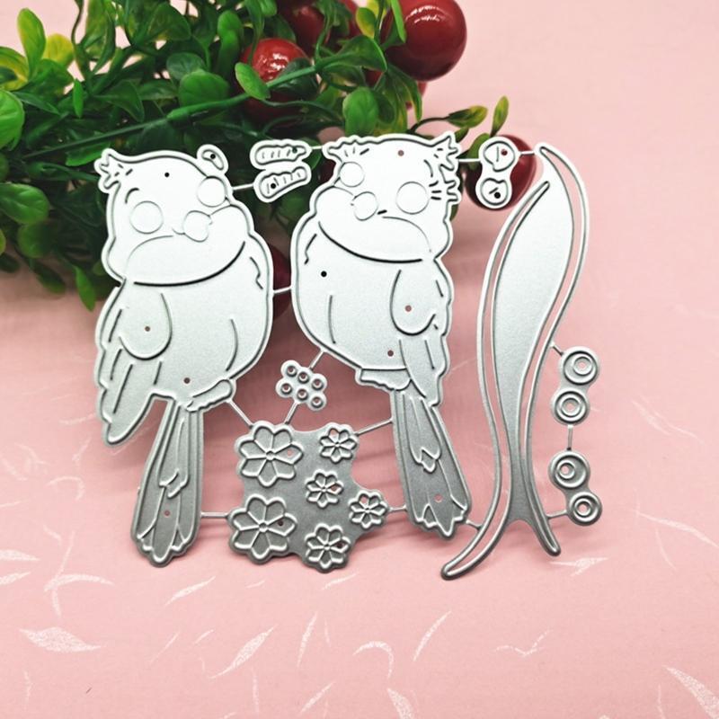 Birds Flowers Metal Cutting Dies Stencil Scrapbooking DIY Album Stamp Paper Card