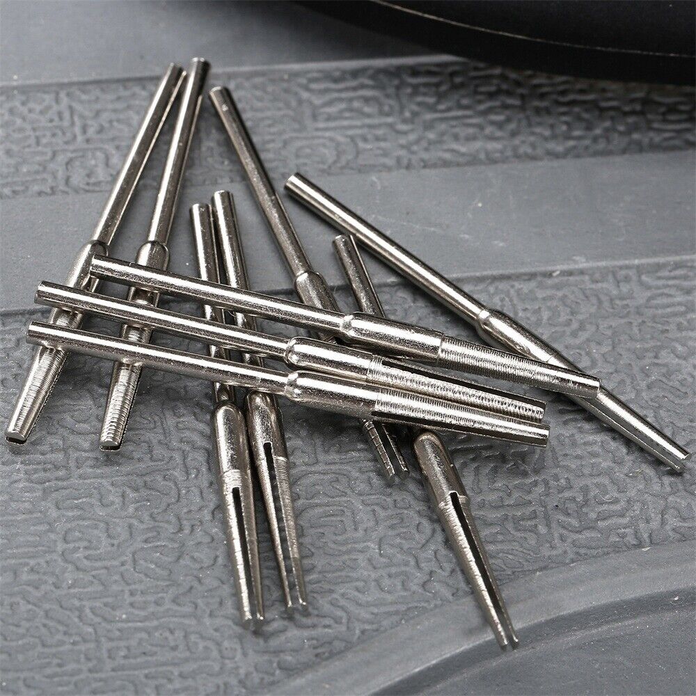 10Pcs Hobby Craft Abrasive Paper Clips Split 2.35mm Mandrel Shank Rotary Tool