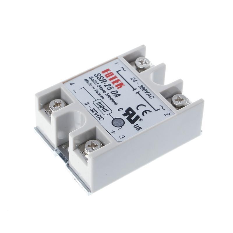 Solid State Relay Module SSR-25DA 25A 250V 3-32V DC Input 24-380VAC Output