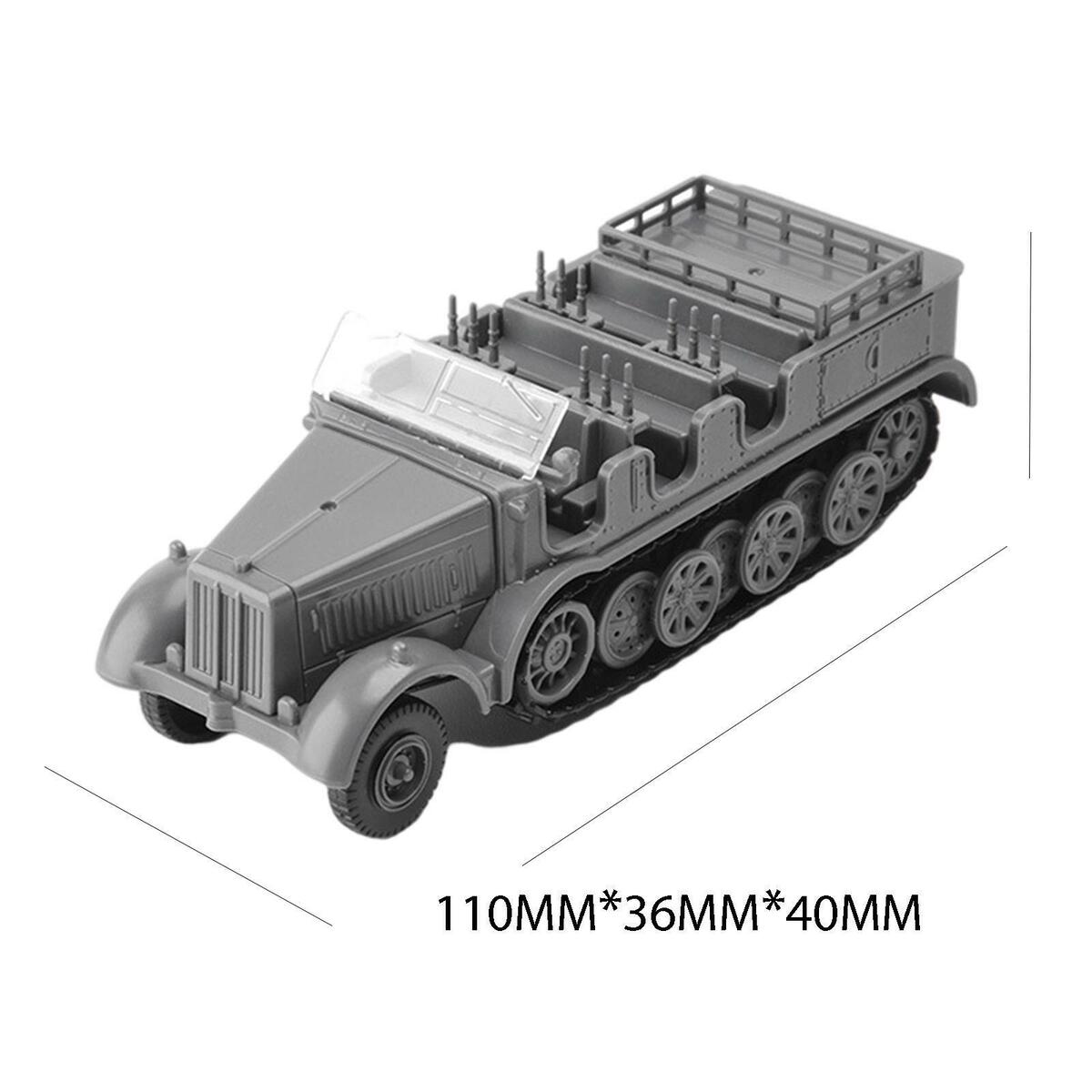 1:72 German Sd.Kfz. 7 Half-Track Armored Vehicle Assembly
