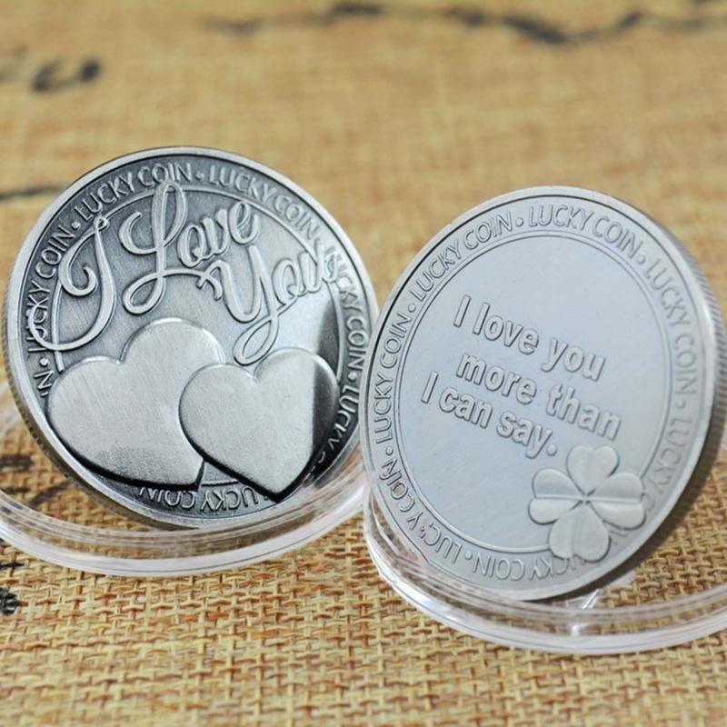 Love Commemorative Coin Metal Art Collectible Ornament Decor Supplies