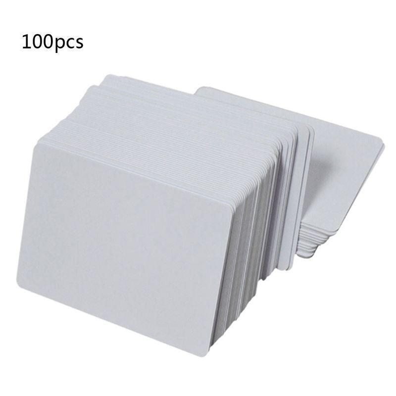 100 Premium White Blank Inkjet PVC ID Cards Plastic Double Sided Printing Cards