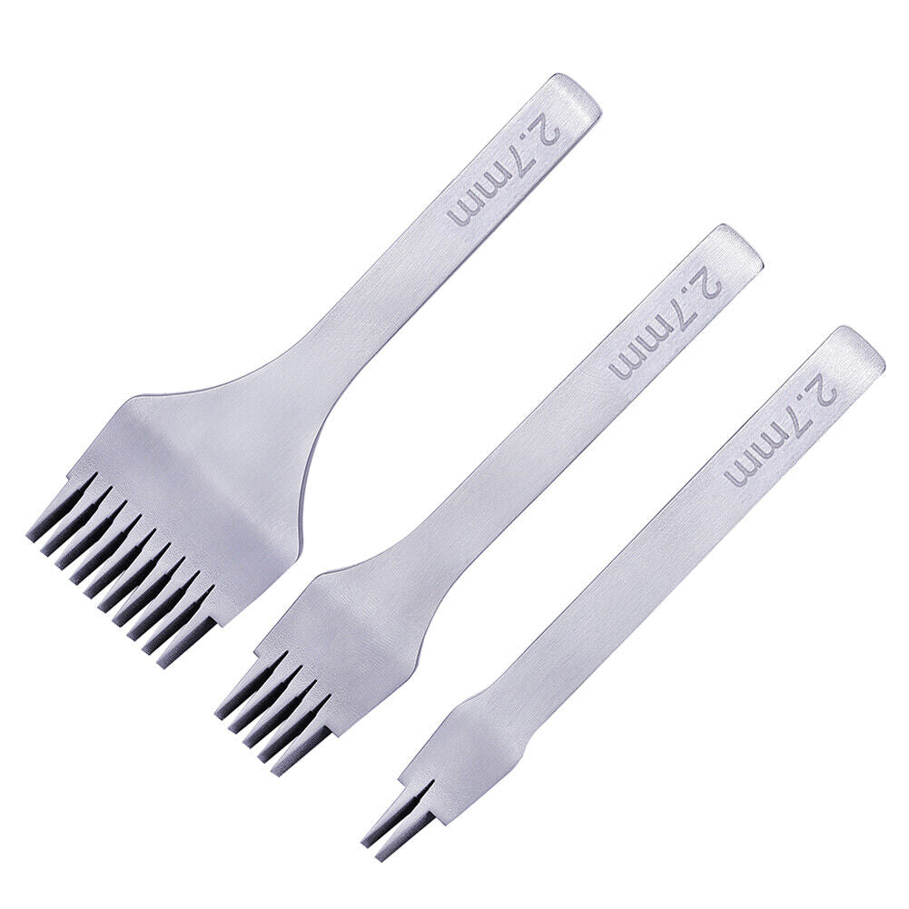 White Steel Stitching Lacing Punch Chisel Oblique Flat Cut Gear Pitch (A)