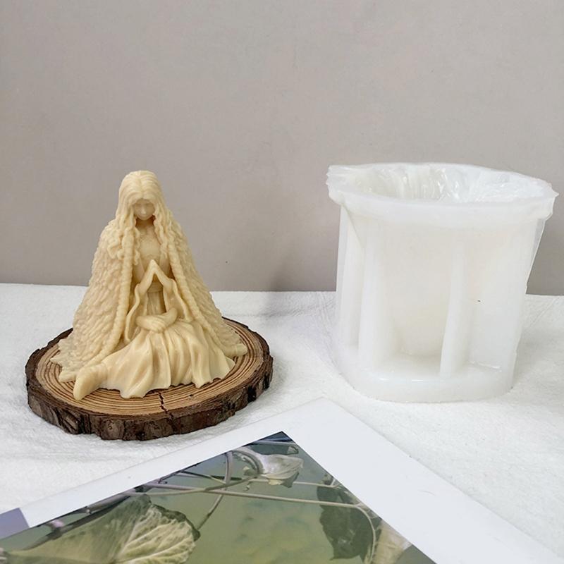 Halloween Witch Candle Mold for DIY Candle Plaster Decor Halloween Party Favors