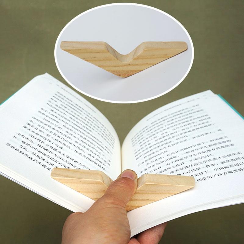 Portable Thumb Bookmark Holder Handmade Wood for Librarians Writers Bibliophiles