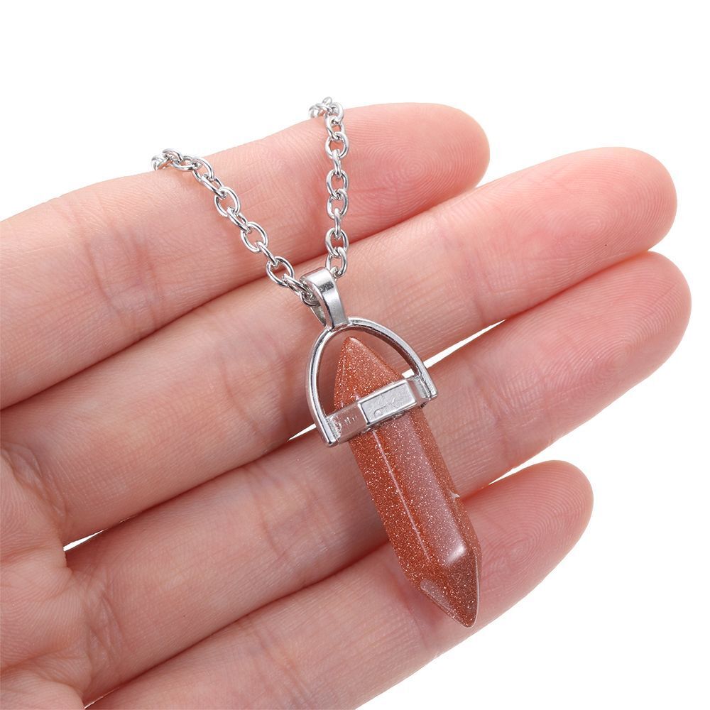 Jewelry Accessories Natural Crystal Necklace Quartz chain Stone Pendant