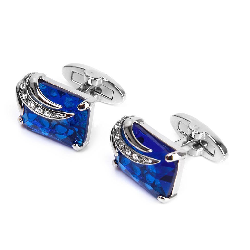 Fashion  Rhinestone Crystal Cufflinks Suit Shirt Cuff Links Men'