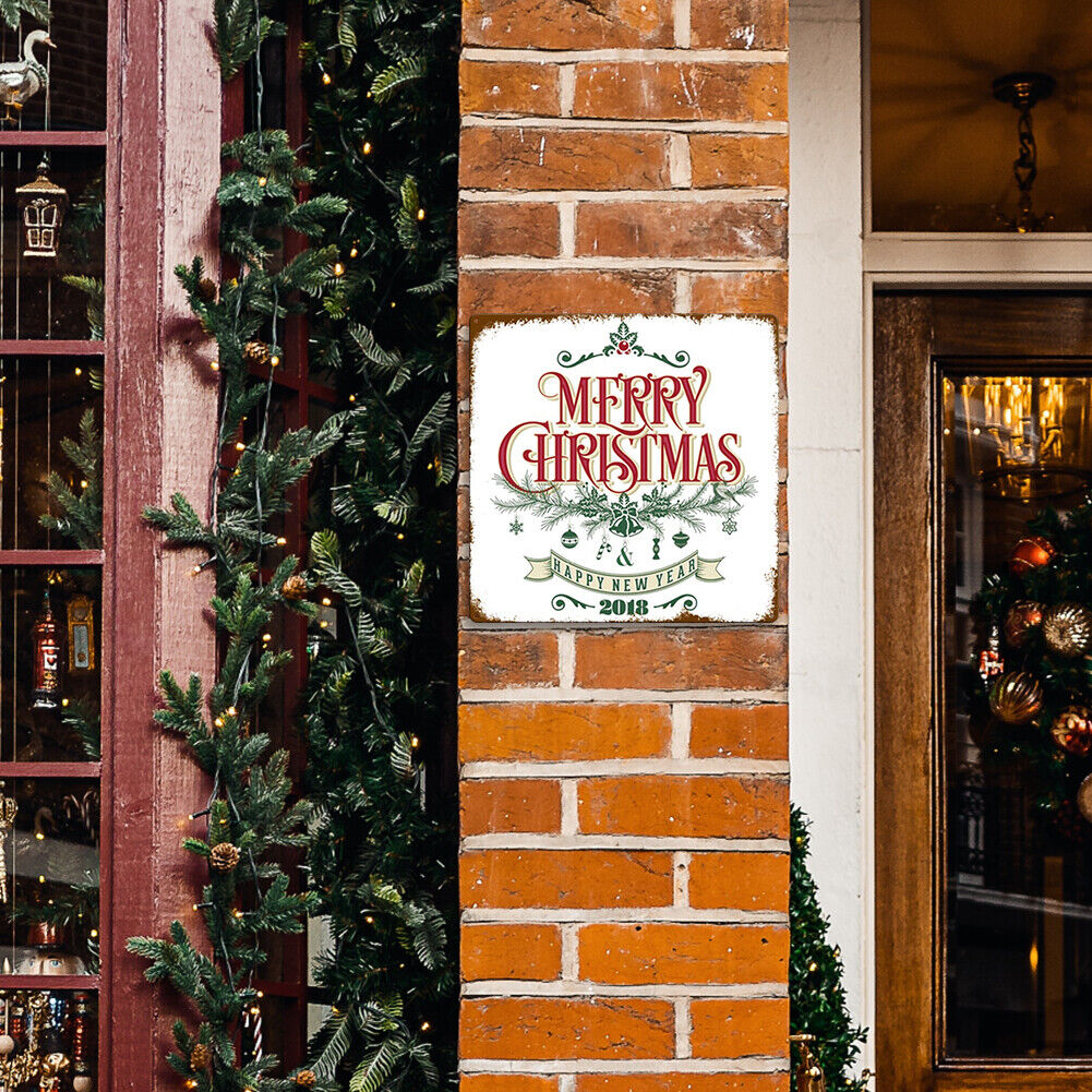 Square Metal Tin Sign Plaque Wall Christmas Poster Iron Painting (2220-02)