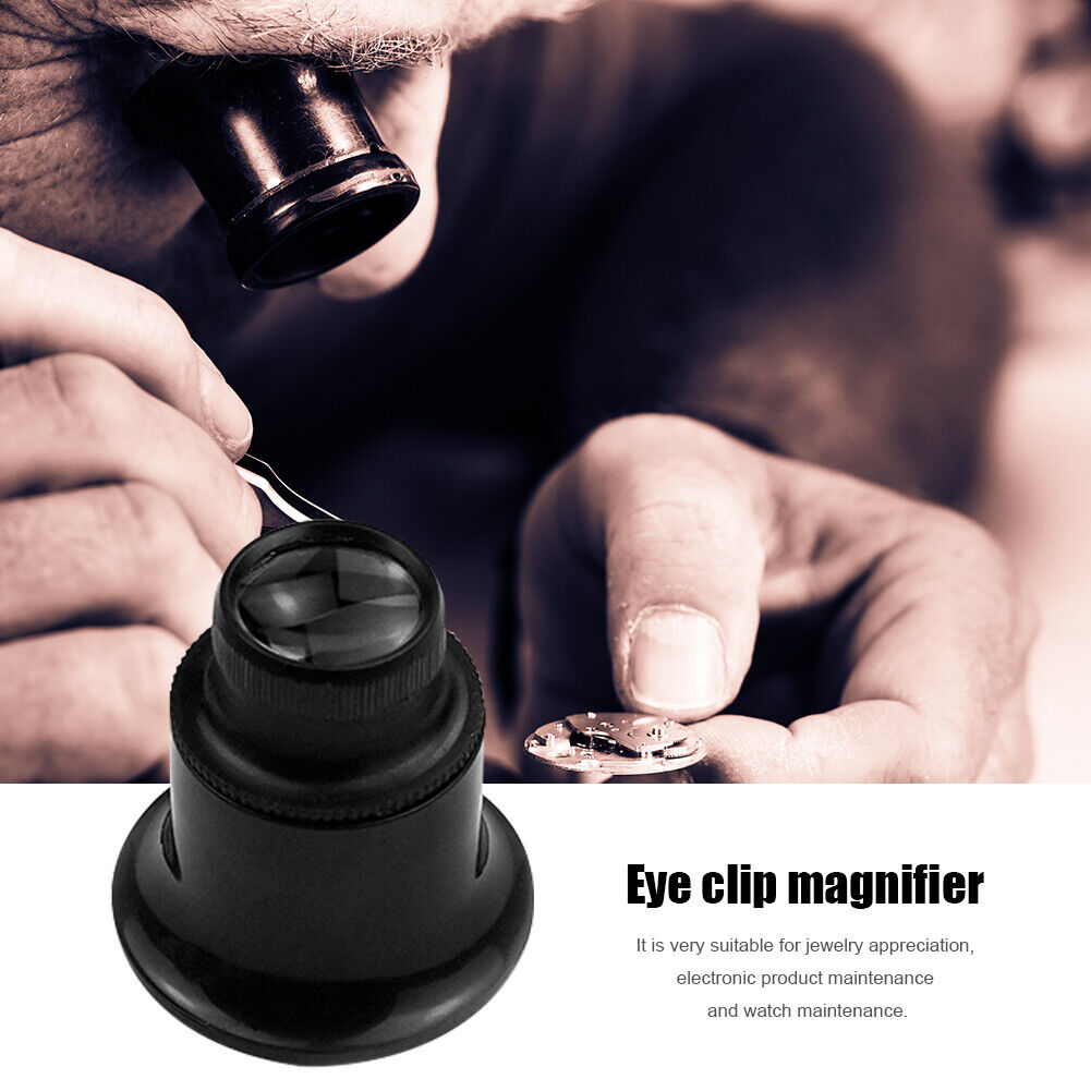 Watchmakers 20x Watch Magnifier Jewelry Glass Clearly Magnifying Eye Loupe