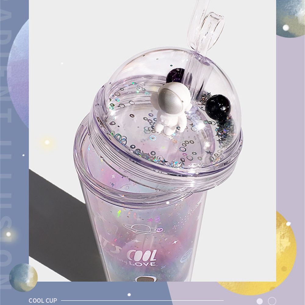 Reusable Drinking Cup Juice Tea Milk Mug Drinkware Double Wall Water Bottle