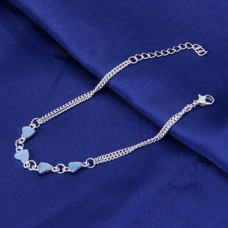 Elegant Luminous Heart Bracelet Anklets Adjustable Jewelry for Family Friends