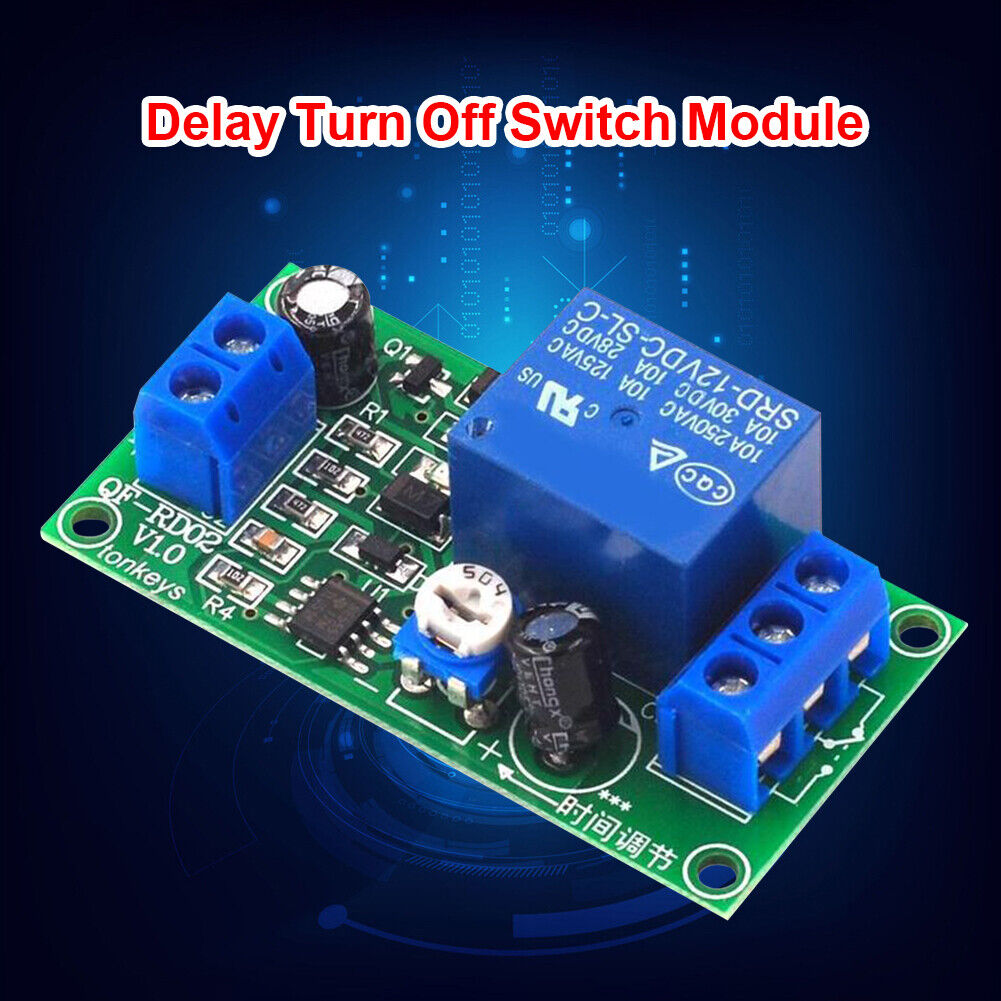 Time Adjustable Delay Relay Module NE555 Timer Control Switch Board 12V DC