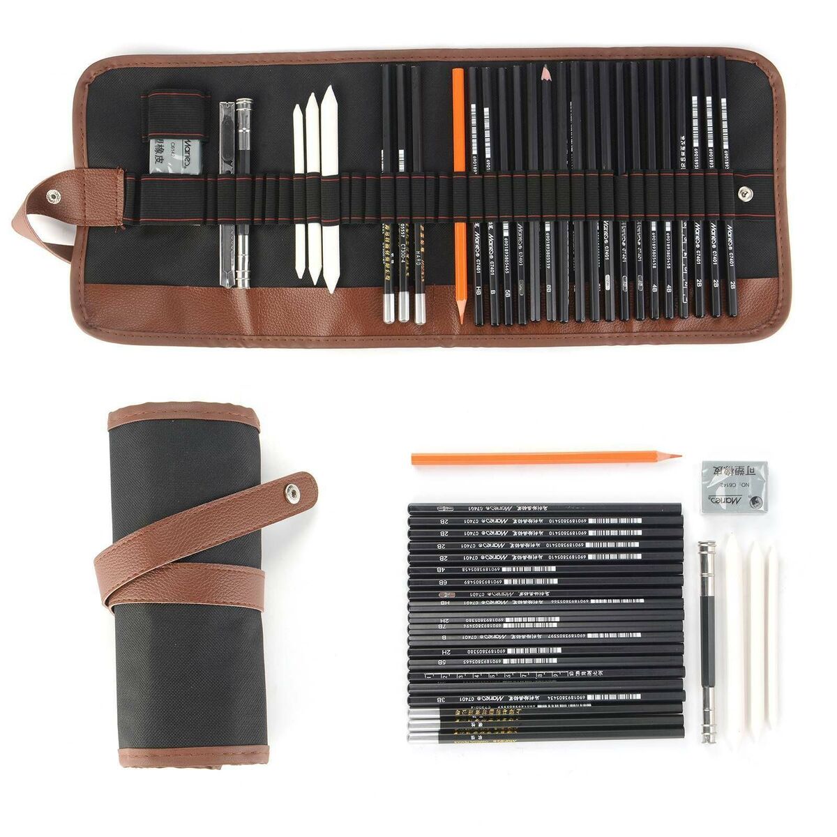 Charcoal Extender Artist Art Painting Supplies Sketch Drawing Pencils Set Kit