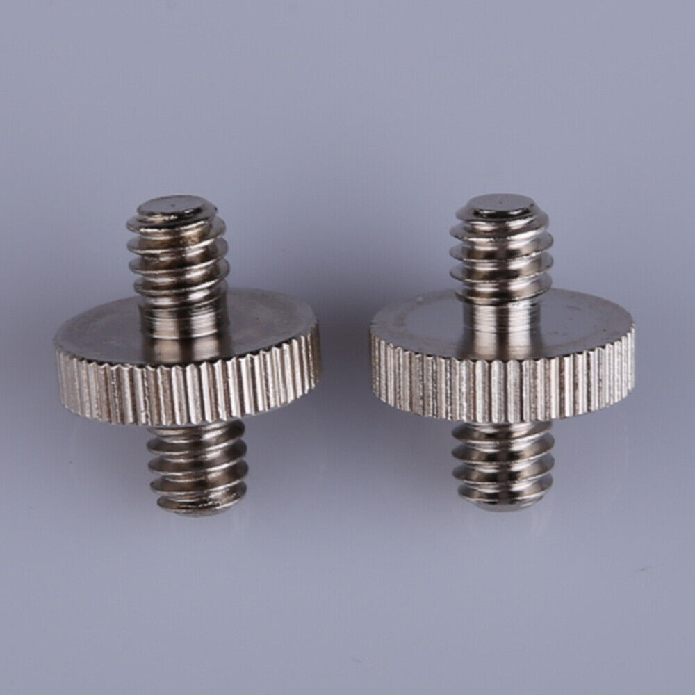 1/4 Male To 1/4 Male Threaded Metal Screw Adapter For Tripod Monopod