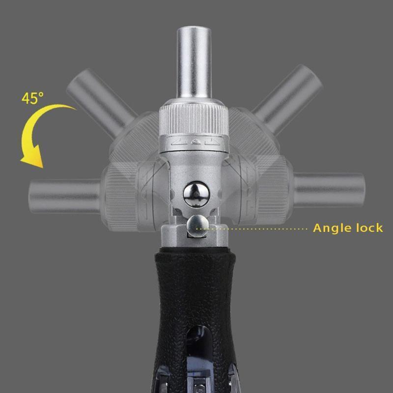 Ratchet Screw Wrench with Magnetic for Non-precision Repair Tool 1.38x7.28"
