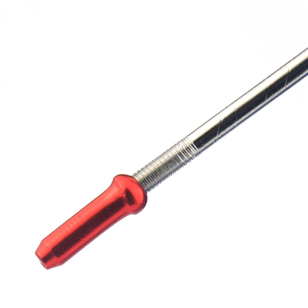 50pcs Bike Cable End Caps Aluminum Alloy Brake Shifter Cable Tips (Red)