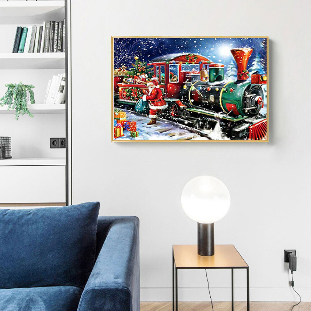 Christmas Train 5D DIY Full Drill Diamond Painting Cross Stitch Home Decor