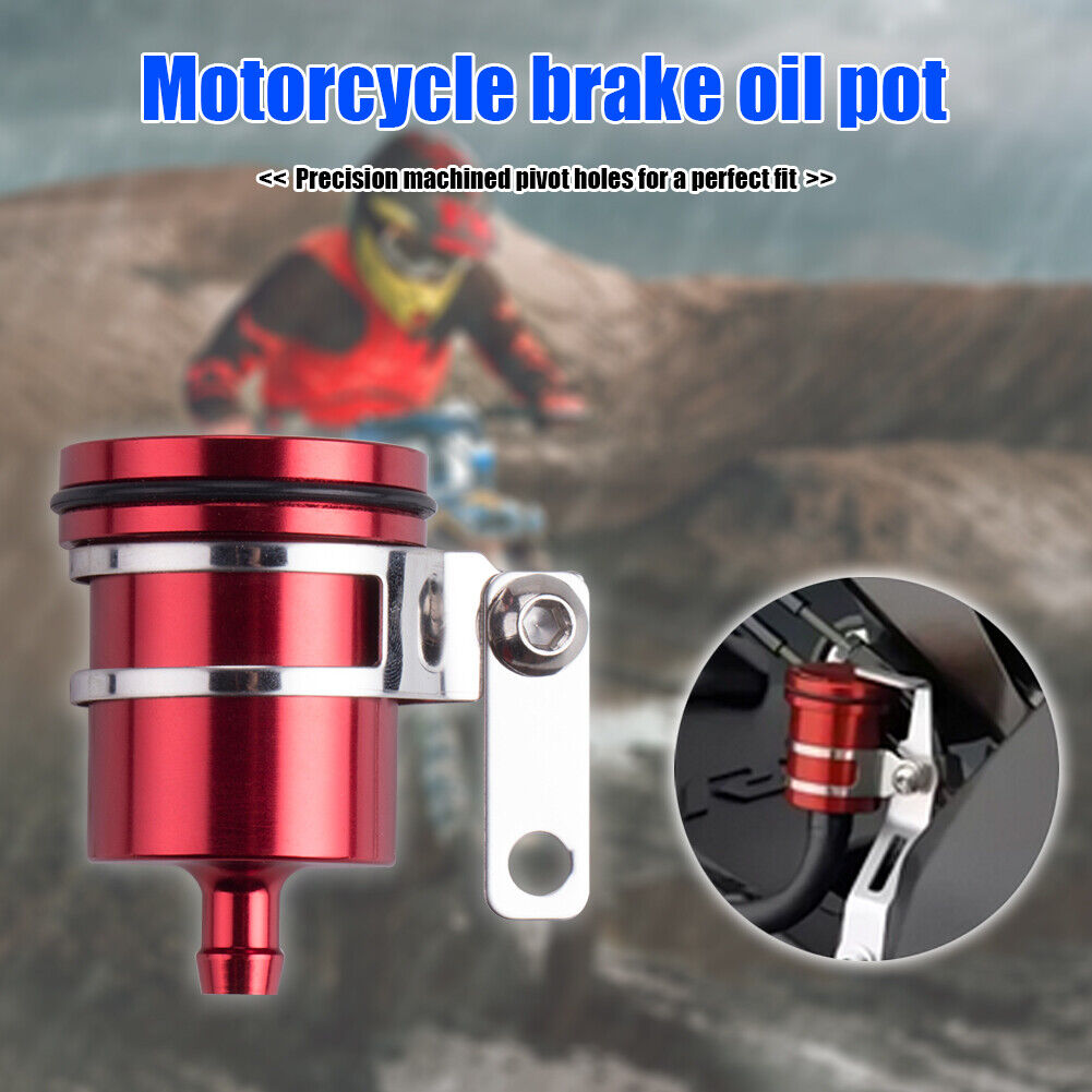Universal Motorcycle Brake Fluid Reservoir Clutch Tank Oil Fluid Cup (Red)