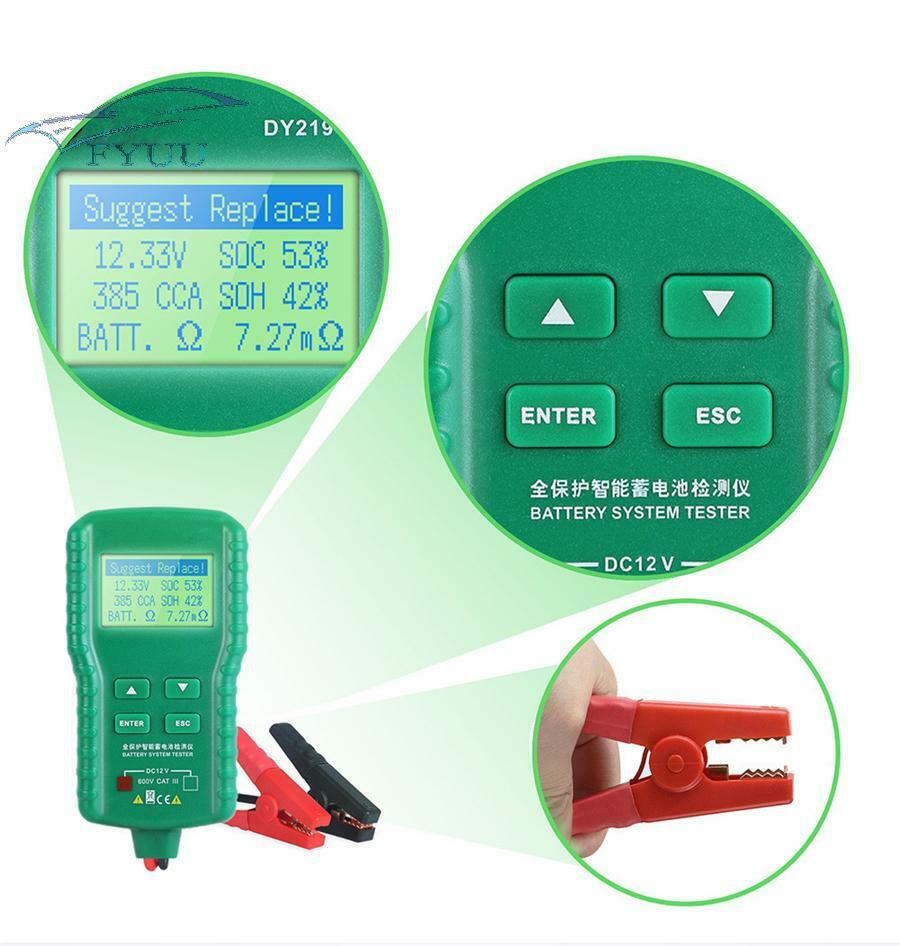 12V New Battery Tester 100~1700CCA Storage Battery Lead Acid Cranking Charging