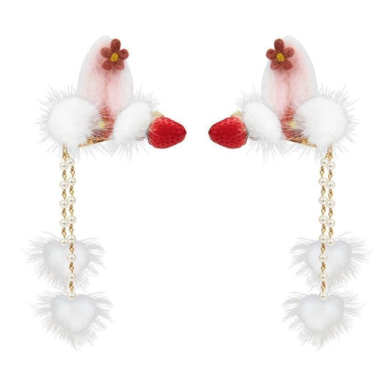 Hanfu Tassel Strawberry Hair Clip Headwear Anime Headdress Festival Hairpins