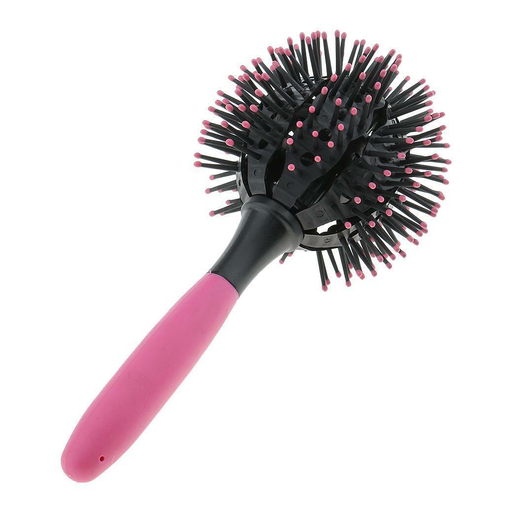 Plastic  Curling Wavy dressing Brush   Massage Comb PINK