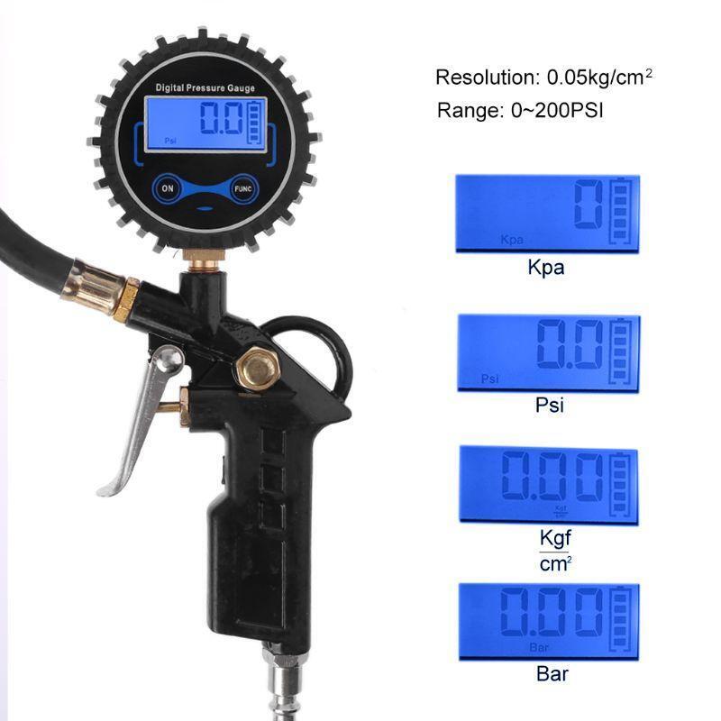 Digital Car Tyre Pressure Gauge LED Display High Precision Digital Tire Inflator