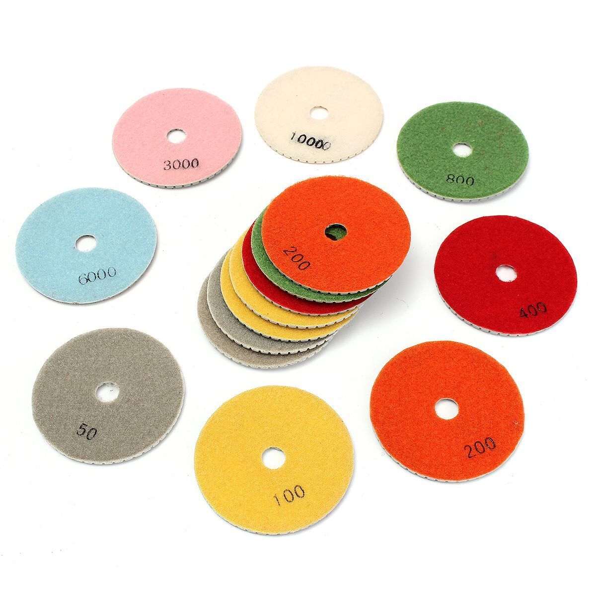 Tools 4 inch Diamond Polishing Pads Marble Polishing Grinding Discs Set Garden