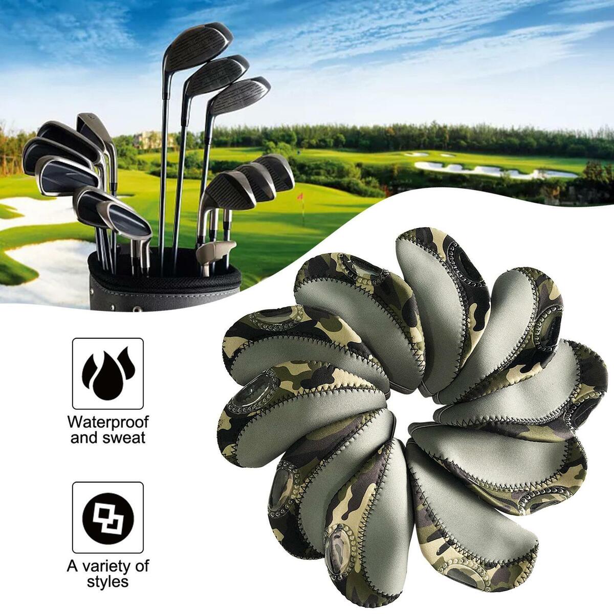 10 Pieces  Golf Iron Headcover  Anti Scratching Set