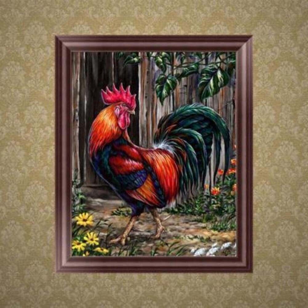 Rooster 5D Diamond Embroidery Painting Cross Stitch DIY Craft Home Decor