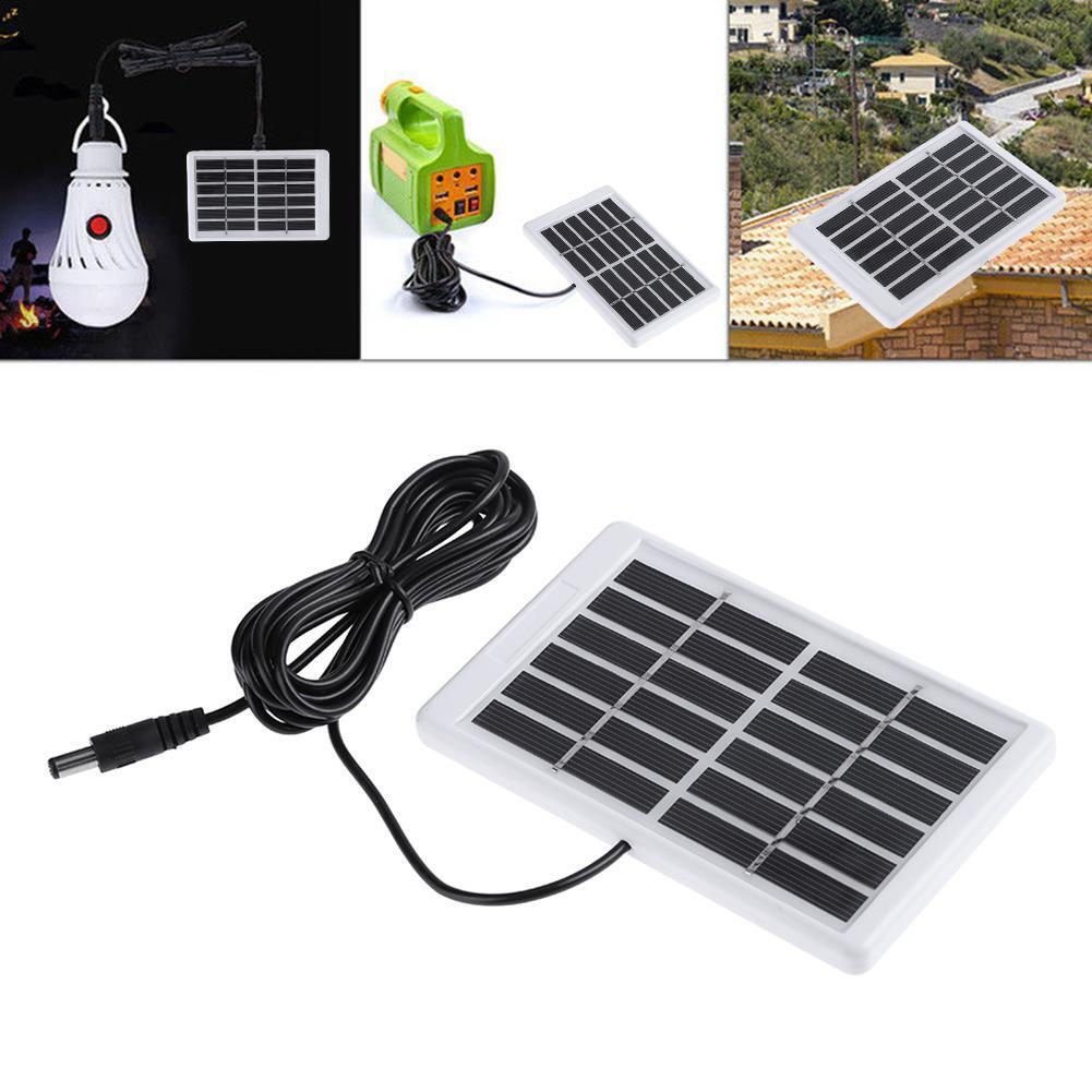 6V 1.2W Solar Panel Polycrystalline DC Interface Plug Cell Battery Charger