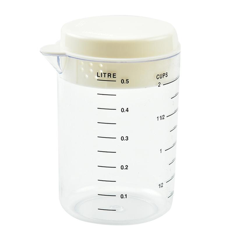 Clear Scales Beaker Mug 500ml Plastic Baking Measuring Cup Mixing Pitcher