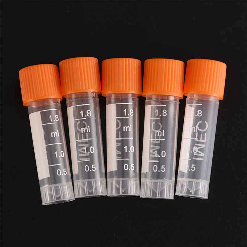 20pcs 1.8ml screw capsule bottles blending lab analyze centrifuge serum tubes Ms