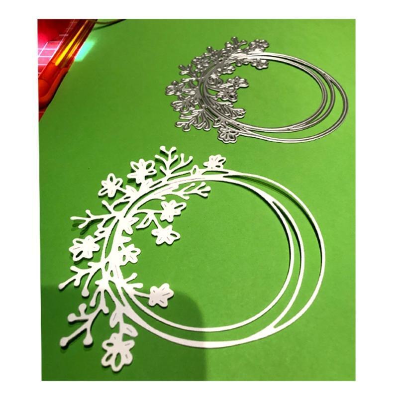 Metal Cutting Dies Garland Flower Frame Combination Embossing Puzzle Die Stencil